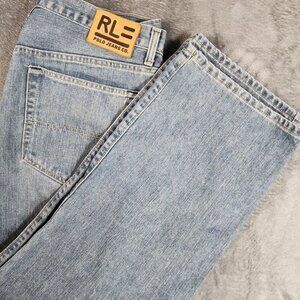 Polo Ralph Lauren Jeans Men's 36x30 Blue Straight Leg Premium Denim RL Filmore